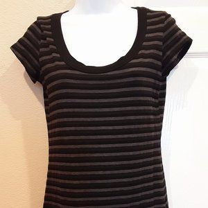 Black  and Gray tri-color striped mini dress / tunic from Guess